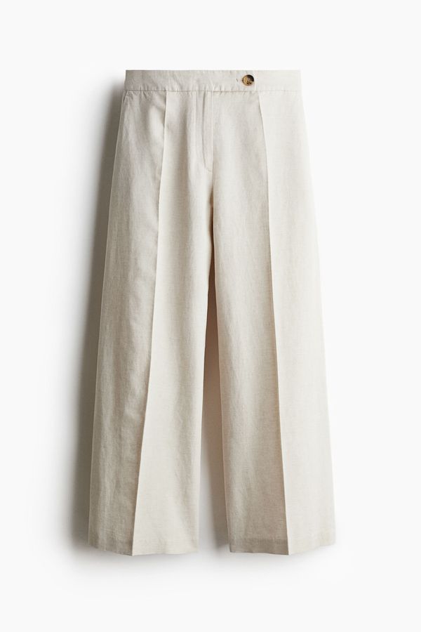 Pantalón elegante en mezcla de lino