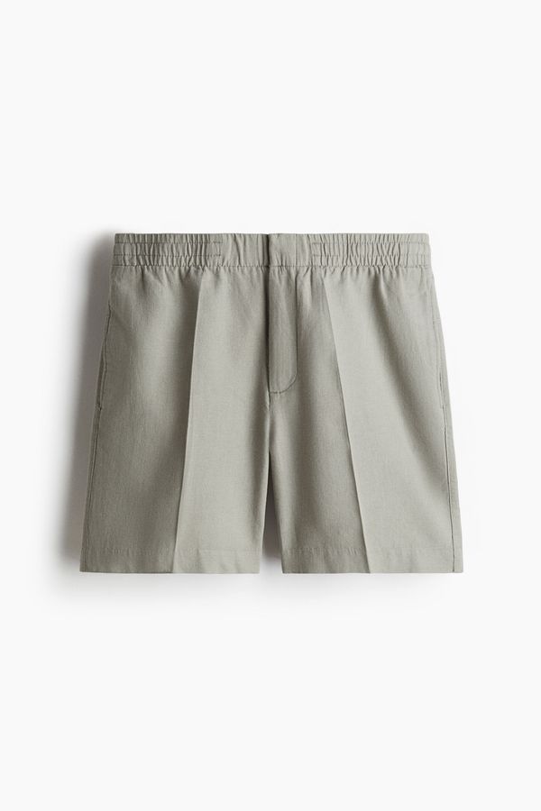 Shorts Regular Fit en mezcla de lino