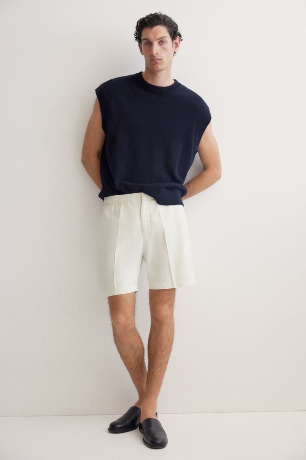 Shorts Regular Fit en mezcla de lino