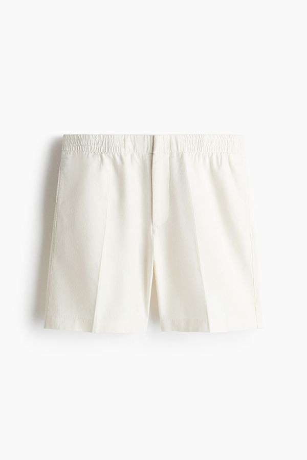 Shorts Regular Fit en mezcla de lino