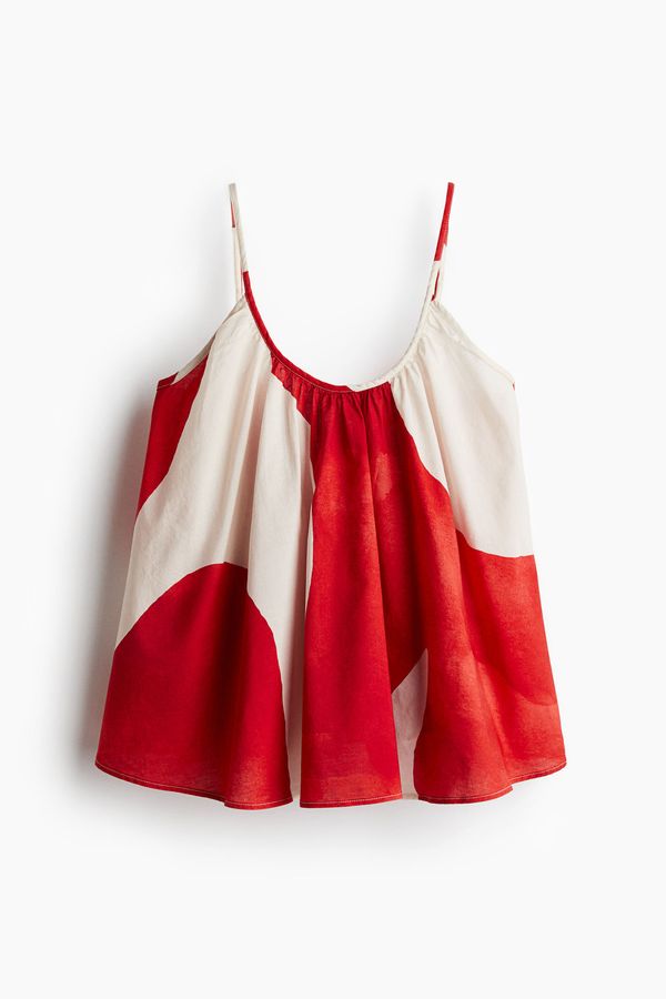 Blusa línea A en algodón con tiras delgadas