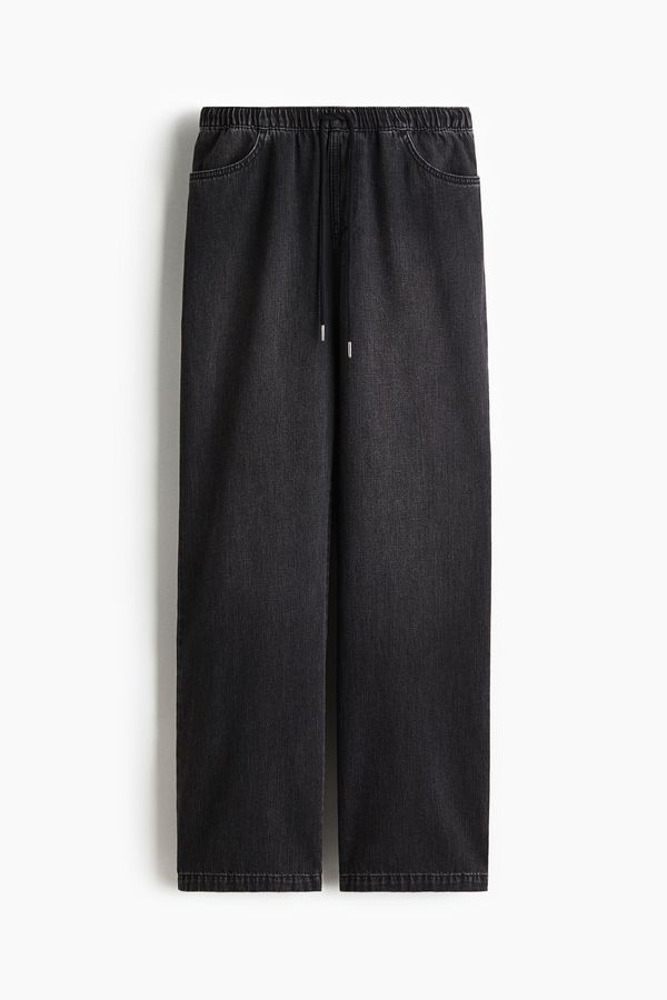 Pantalón denim con cordón de ajuste