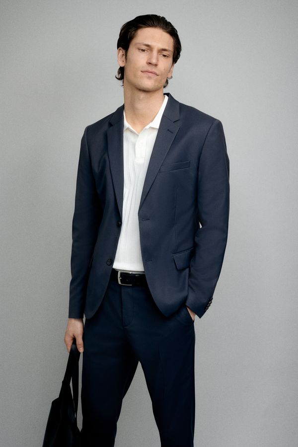 Blazer de botonadura sencilla Skinny Fit