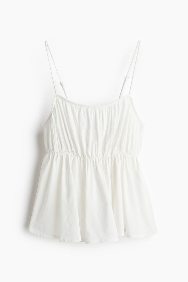 Top de tiras delgadas con peplum