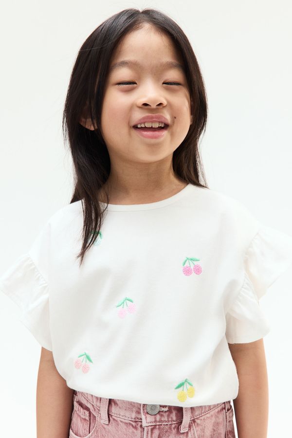 Camiseta de algodón con lentejuelas