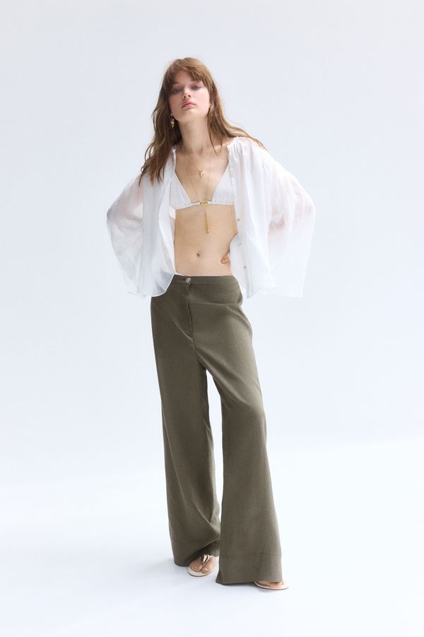 Pantalón en mezcla de lino