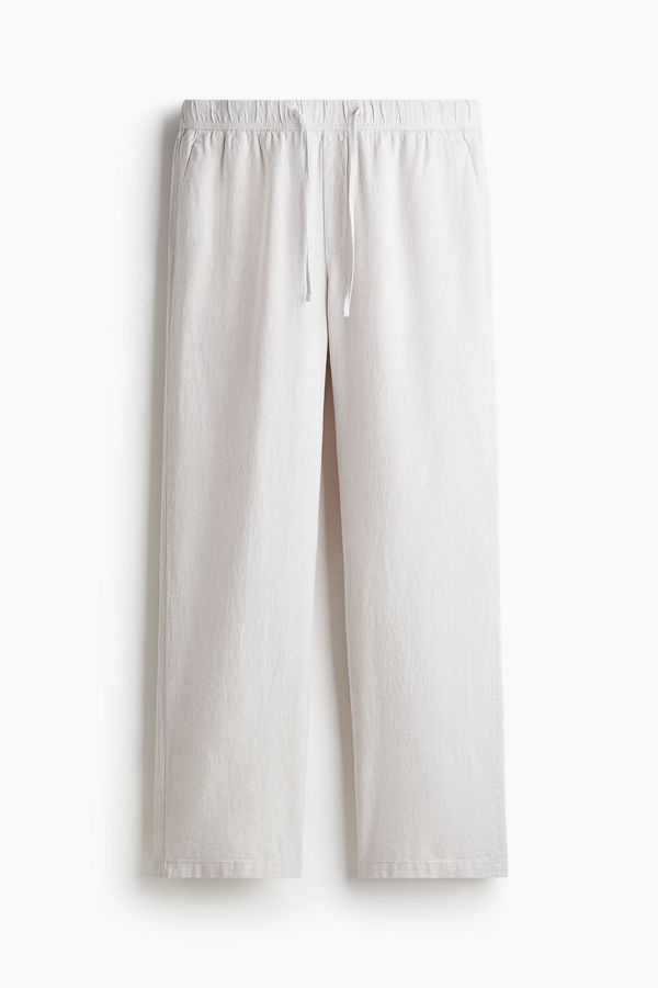 Pantalón en mezcla de lino Relaxed Fit