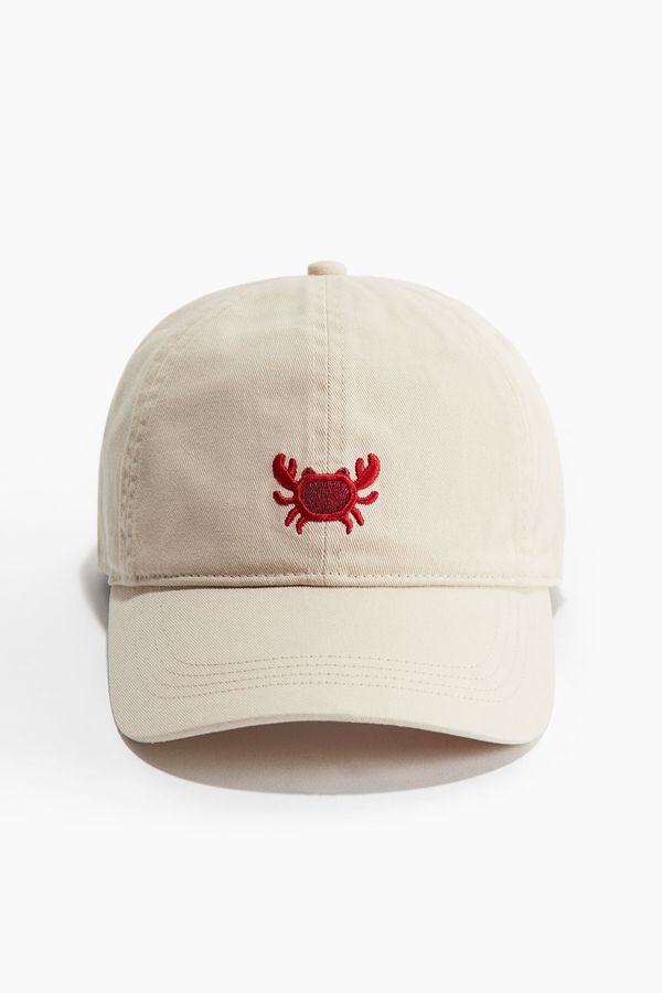 Gorra de algodón con motivo decorativo
