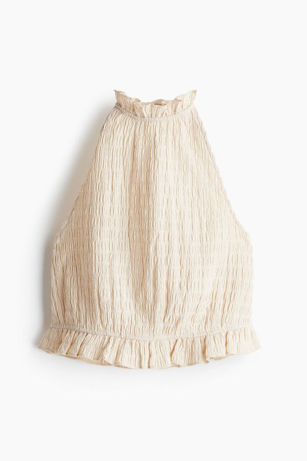 Top halter con textura