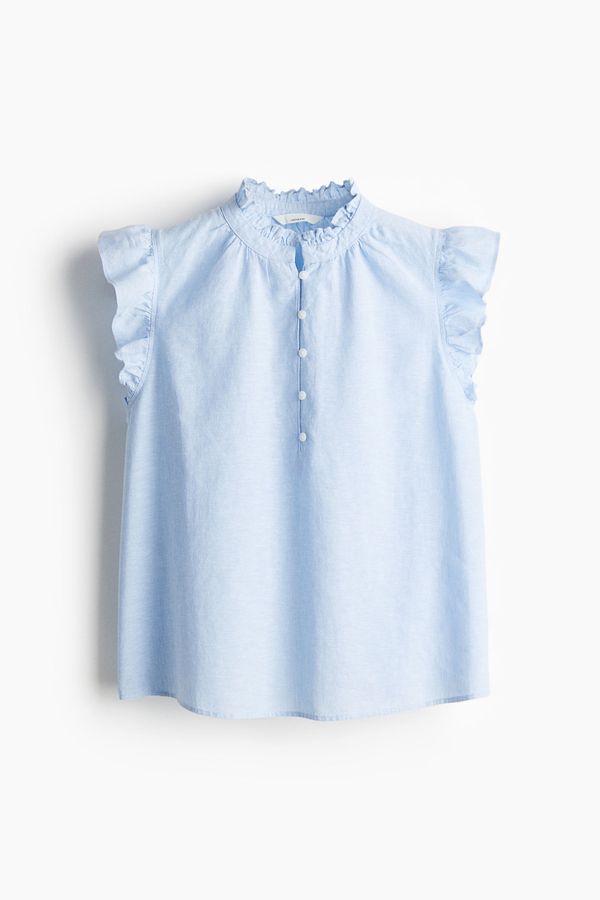 Blusa en mezcla de lino