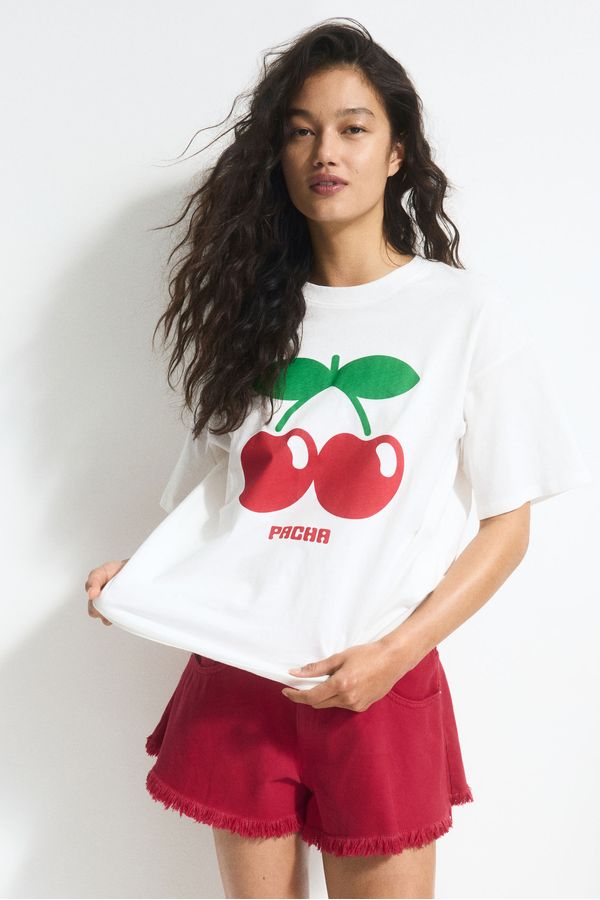 Camiseta oversize con motivo estampado