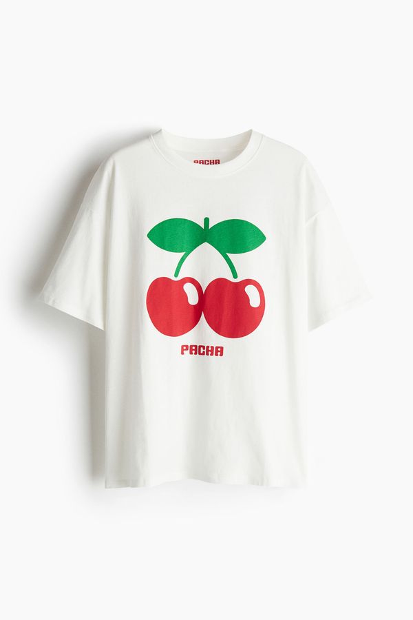 Camiseta oversize con motivo estampado