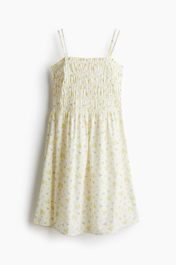 Vestido de algodón con talle enresortado