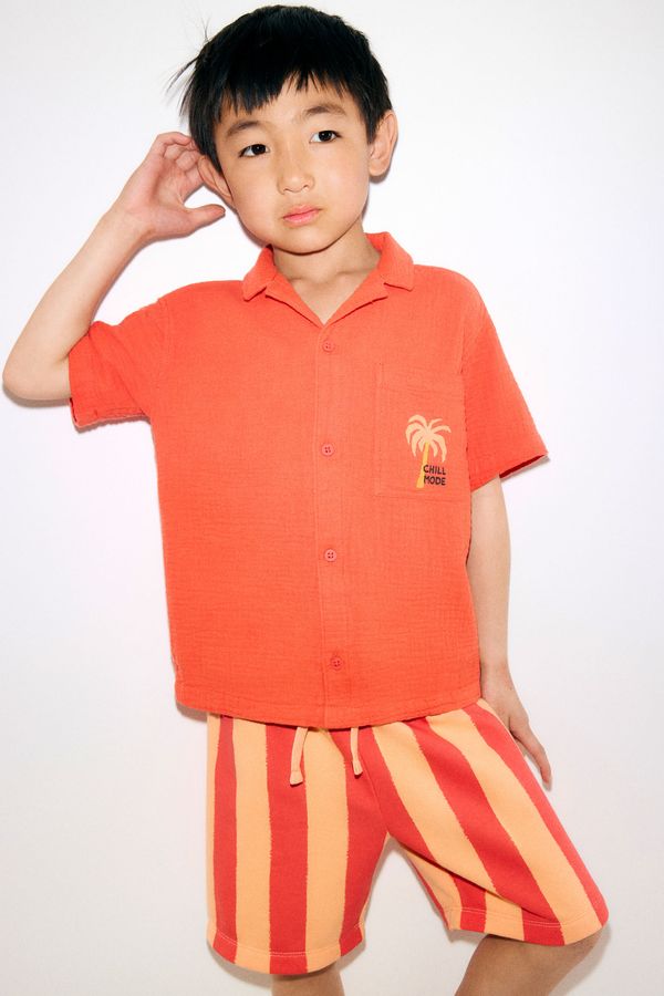 Shorts en franela estampada