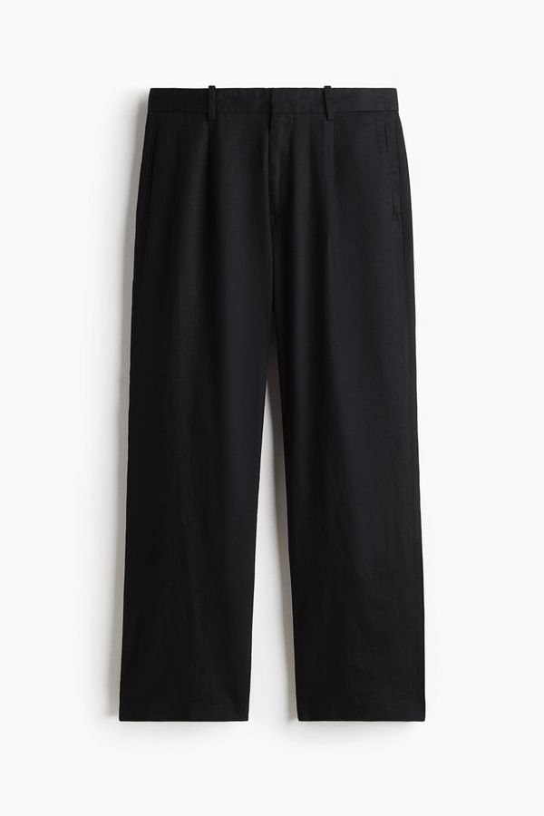 Pantalón Relaxed Fit en mezcla de lino