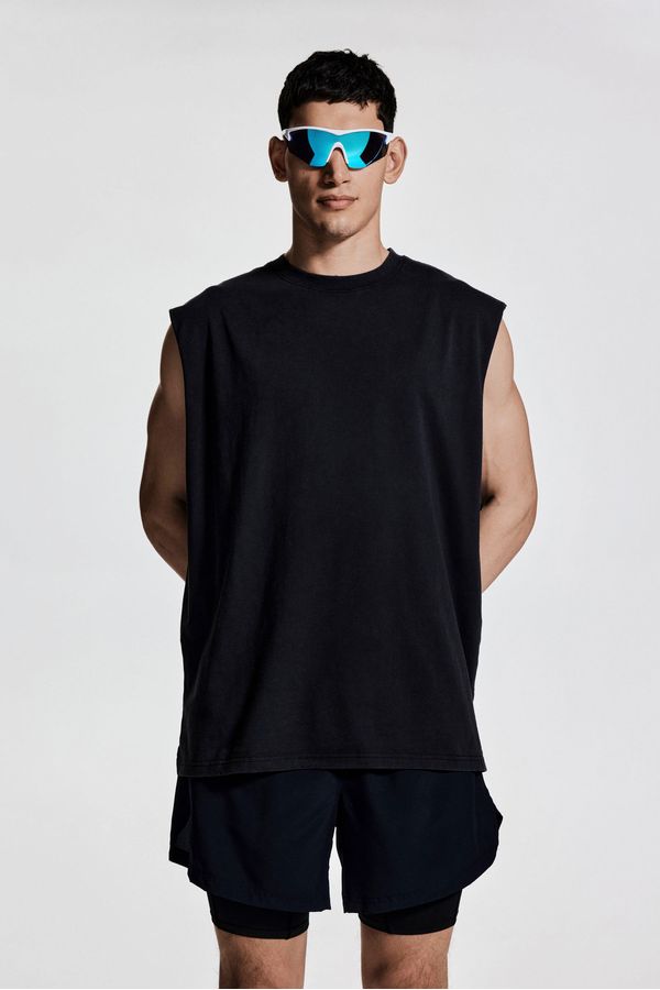 Camiseta manga sisa de deporte Loose Fit