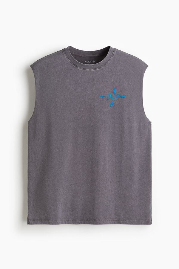 Camiseta manga sisa de deporte Loose Fit