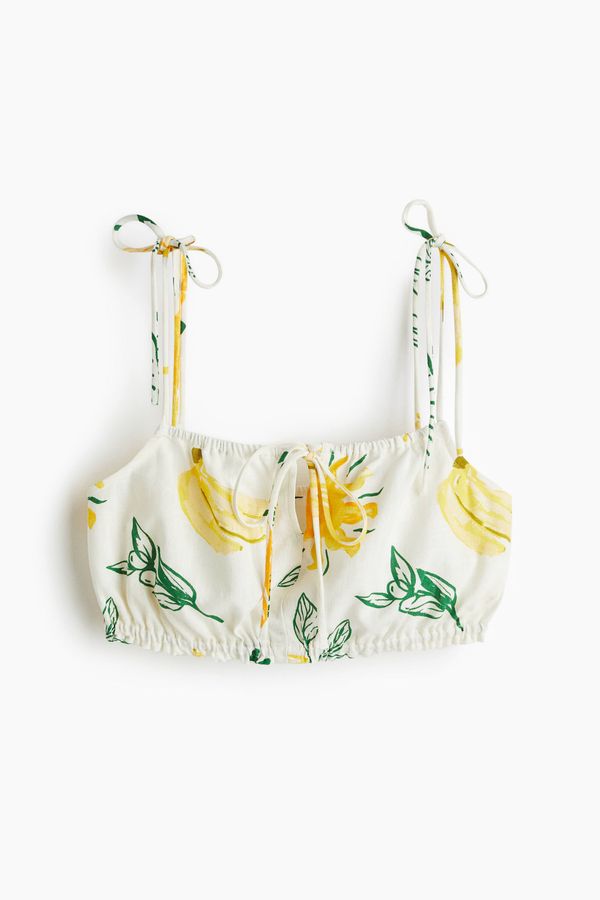 Top cropped con tiras