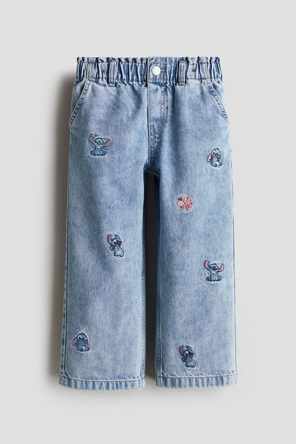 Jeans anchos con motivos decorativos