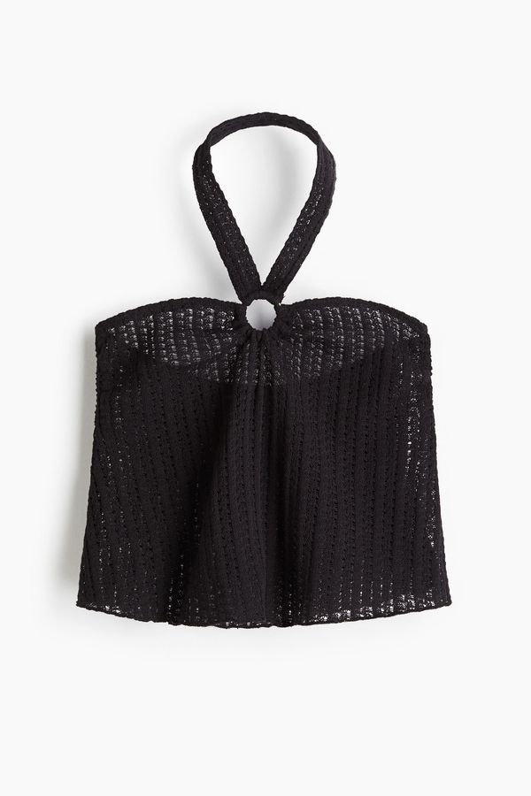 Blusa halter en punto pointelle