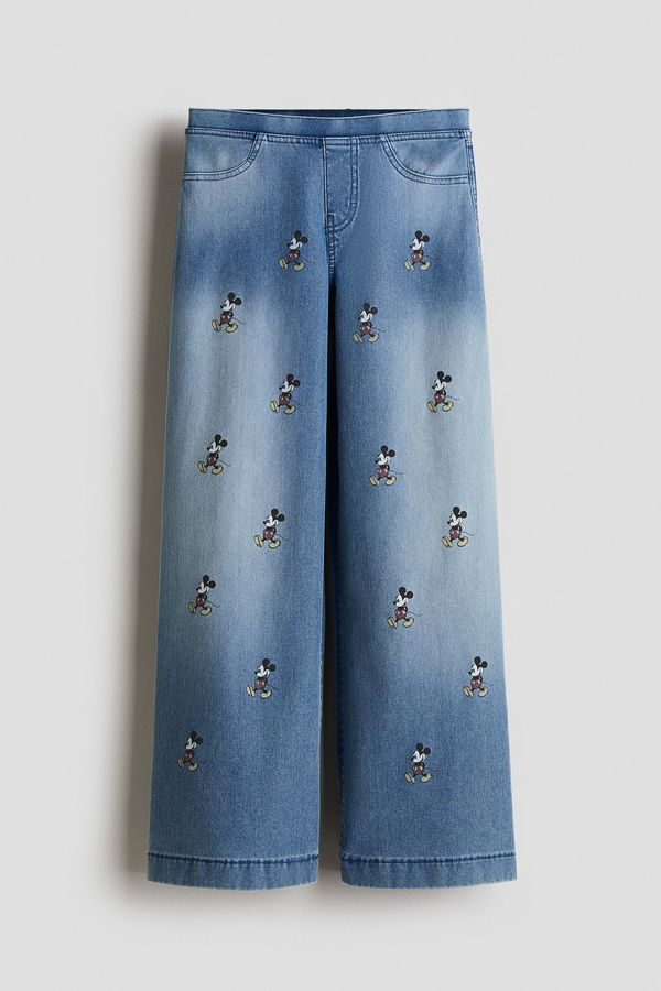 Pantalón holgado efecto denim