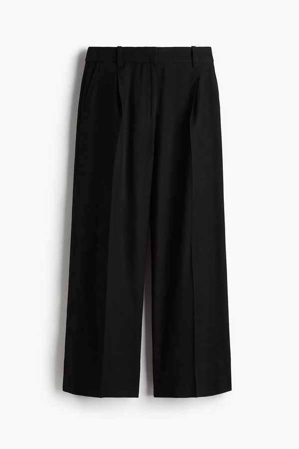 Pantalón amplio en mezcla de lino