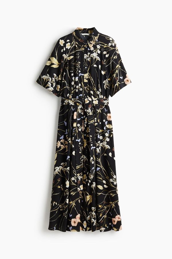 Vestido camisero con cinturón de anudar