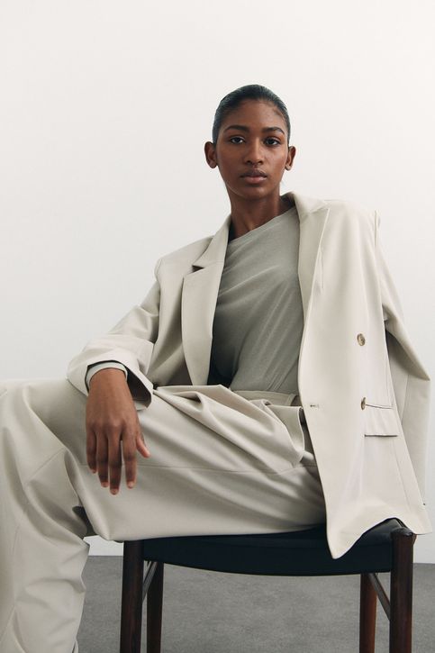 Blazer de doble botonadura