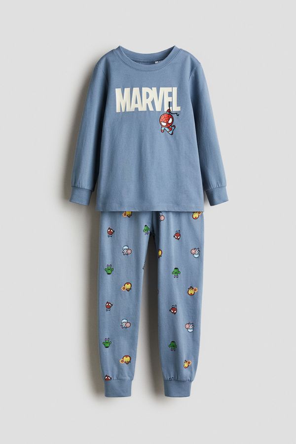 Pijama estampada en punto de algodón