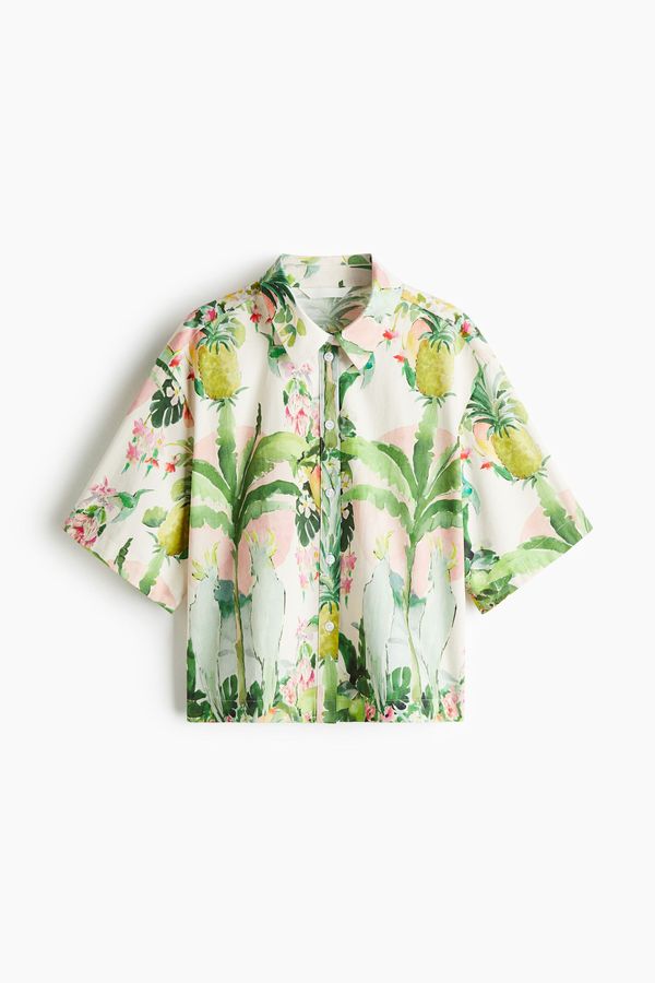 Camisa estampada de algodón