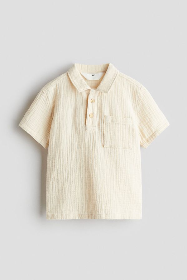 Camisa popover en muselina de algodón