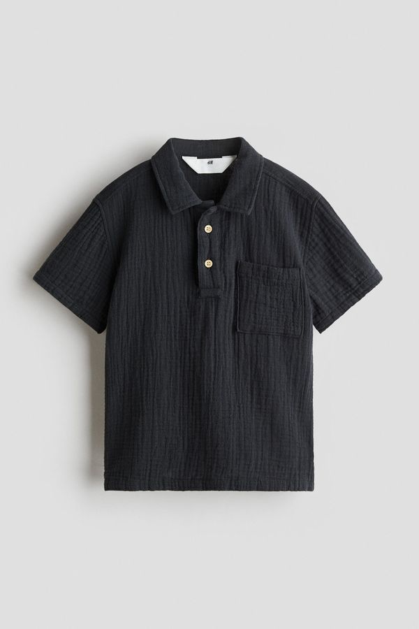 Camisa popover en muselina de algodón