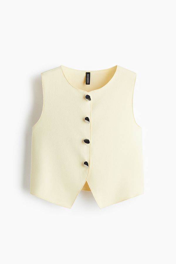 Chaleco cropped en punto