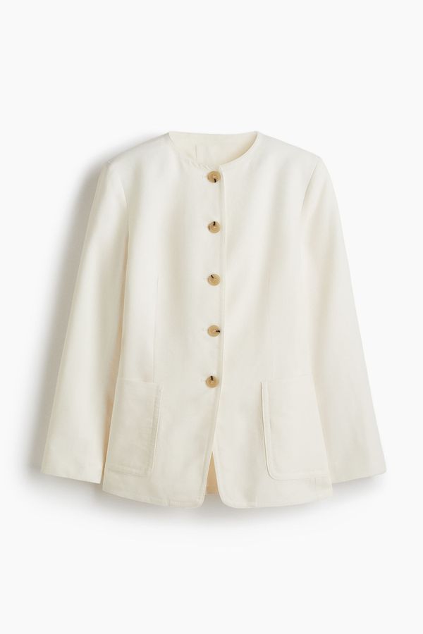 Blazer en mezcla de lino