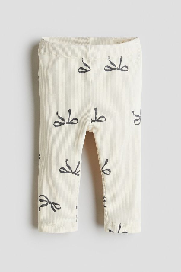 Leggings de algodón acanalado
