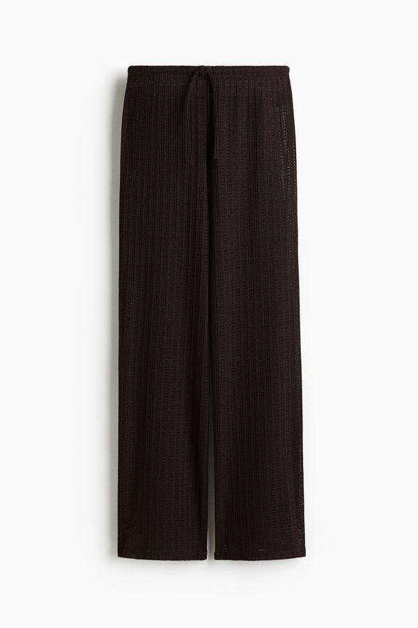 Pantalón en tejido de punto con cordón de ajuste