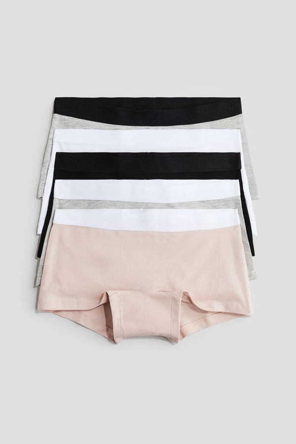 Pack de 5 pantis estilo bóxer en algodón