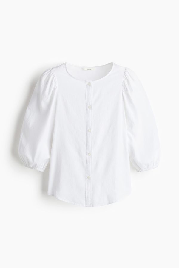 Blusa en mezcla de lino