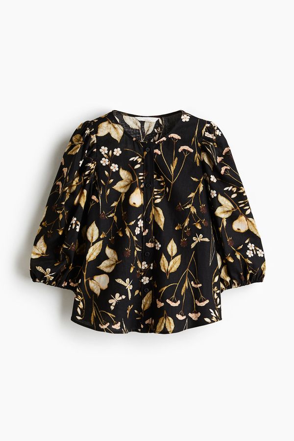 Blusa en mezcla de lino