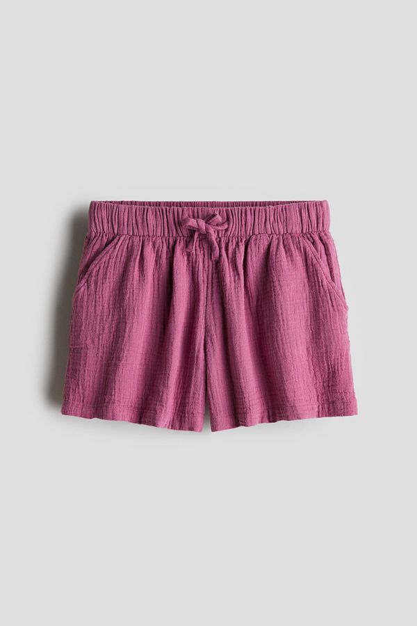 Shorts en muselina de algodón