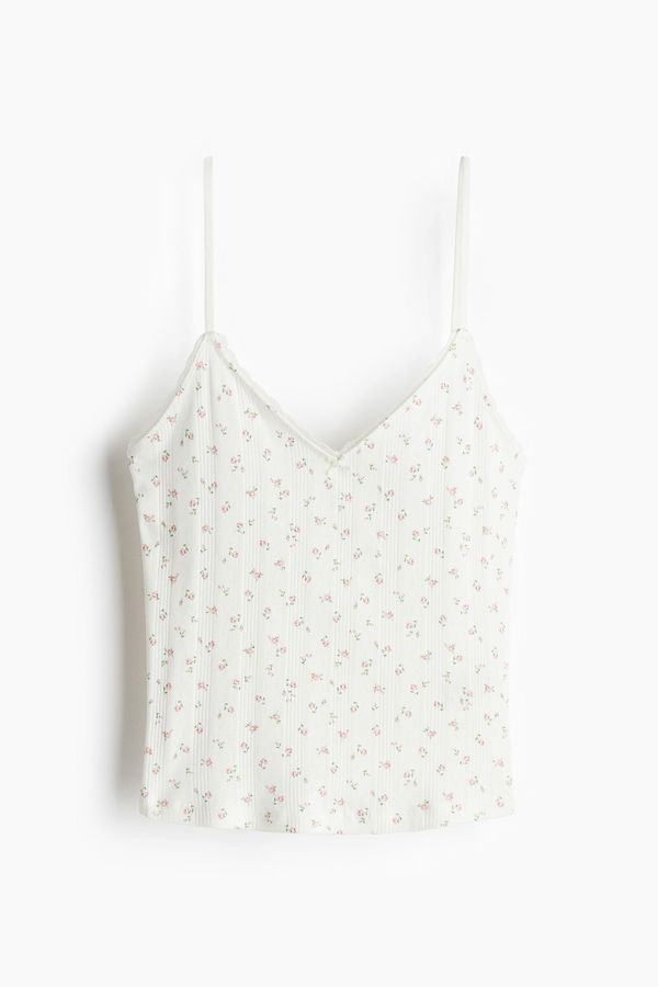 Blusa de tiras en punto pointelle