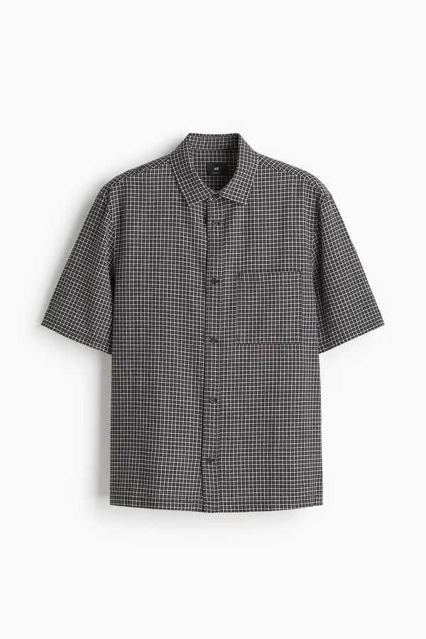 Camisa en mezcla de lino Oversized Fit