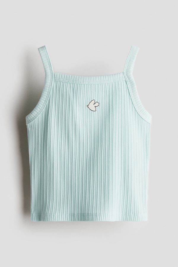 Top de tiras con detalle bordado