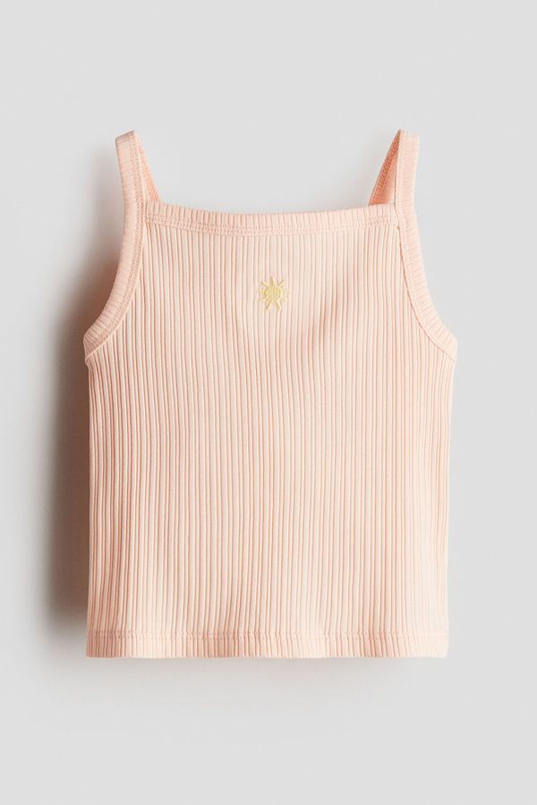 Top de tiras con detalle bordado