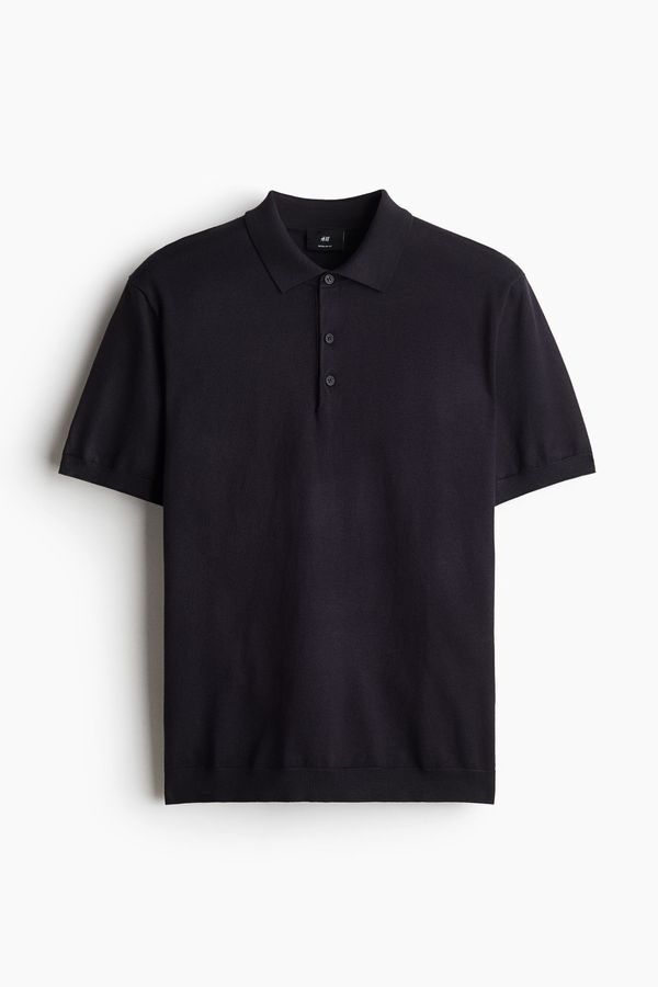 Camiseta estilo polo en tejido fino Regular Fit
