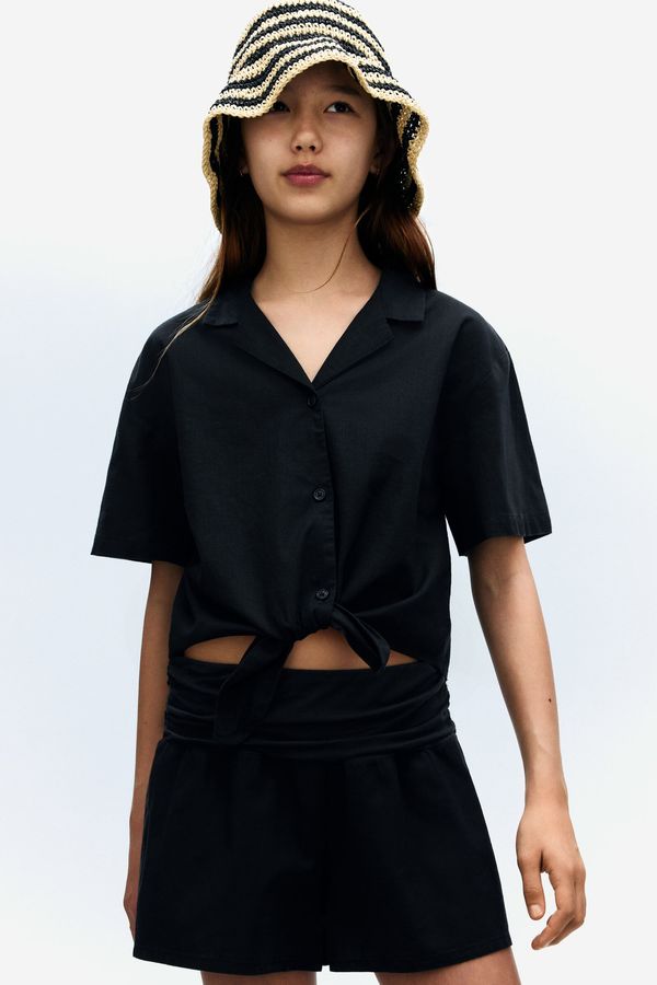 Shorts en mezcla de lino