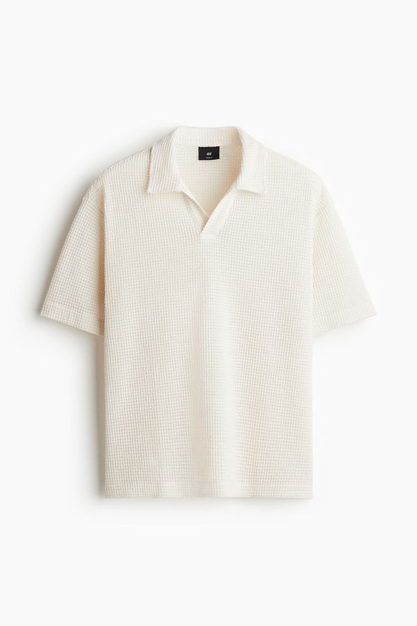 Camiseta estilo polo gofrada Loose Fit