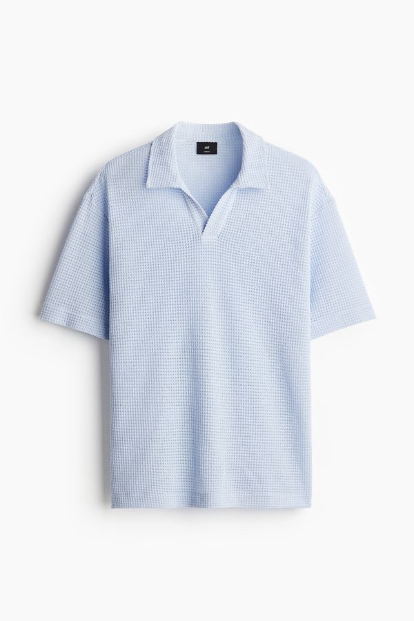 Camiseta estilo polo gofrada Loose Fit