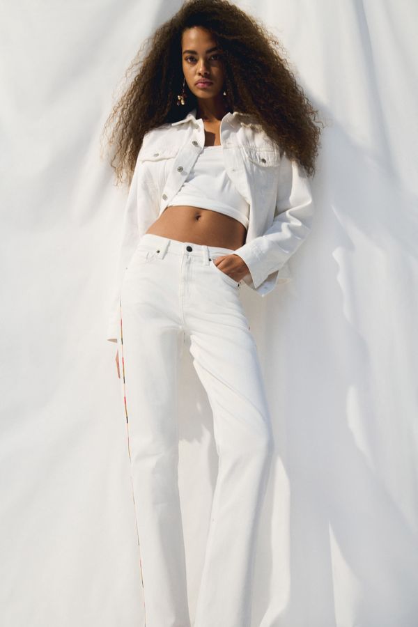Jeans con franjas laterales Straight Regular