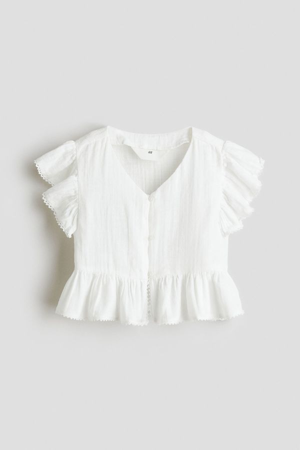 Blusa en muselina de algodón